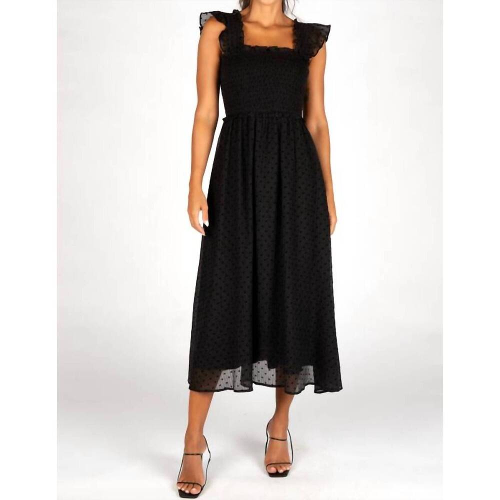 NEW SINCERELY OURS marlee midi dress in black